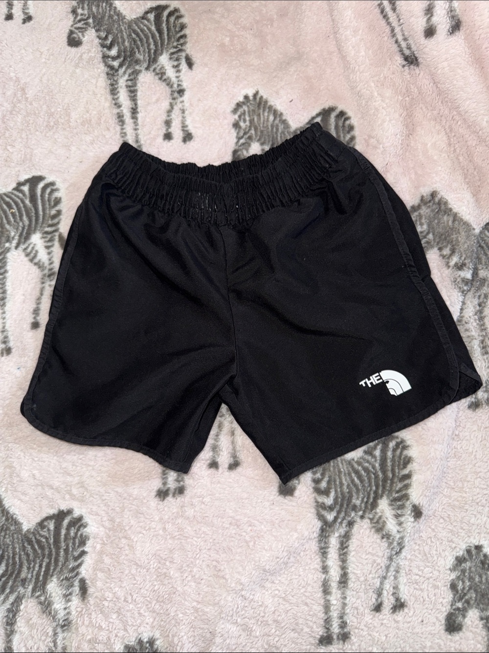 The North Face Black Athletic Running Shorts with White Logo